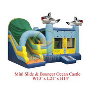 inflatable combo bouncy dolphin slide